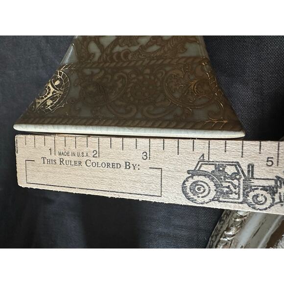 Vintage Chinese set Pair Hand Painted Candle Holders Candlestick gold bowl Asian - Picture 15 of 16